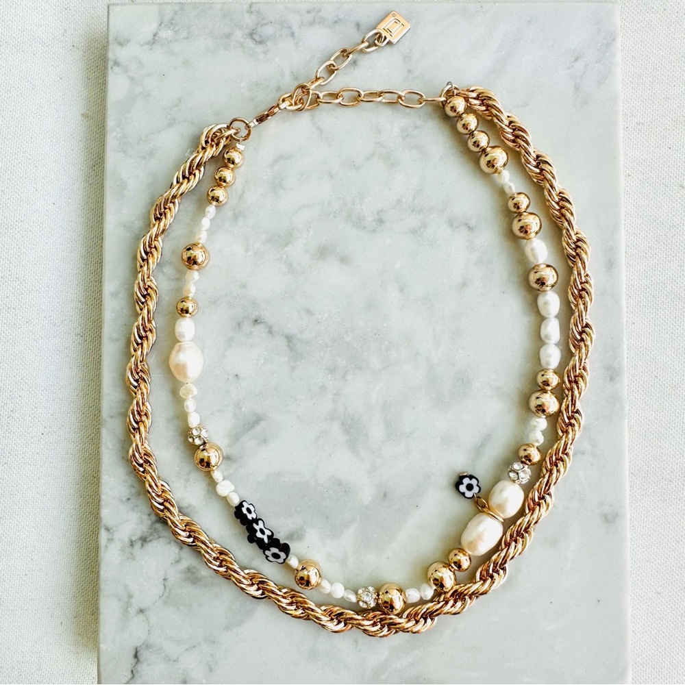 Dannijo Lucy 10K Gold-Plated & Multi-Stone Double-Strand Necklace NWT - Picture 13 of 16